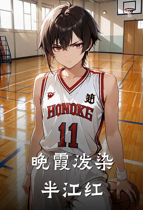 晚霞泼染半江红